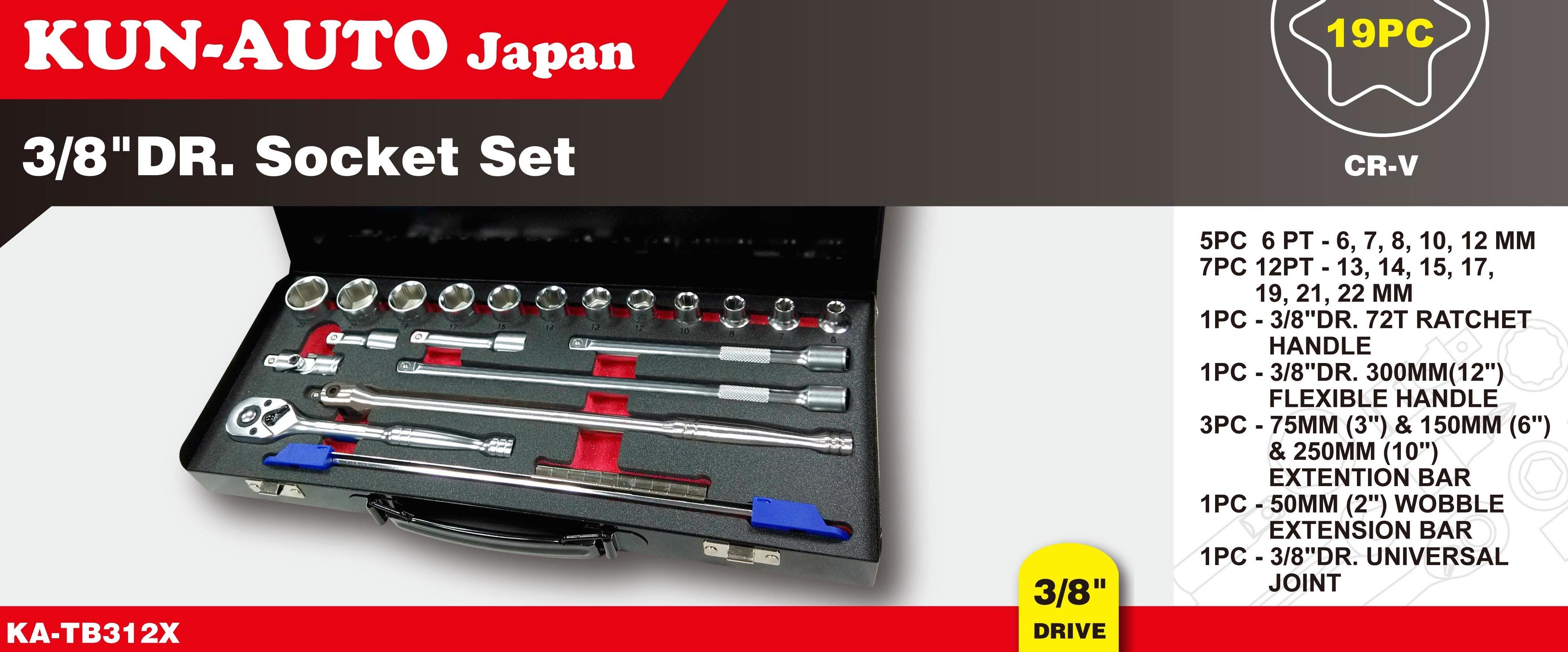 SOCKET WRENCH SET (19pcs.)